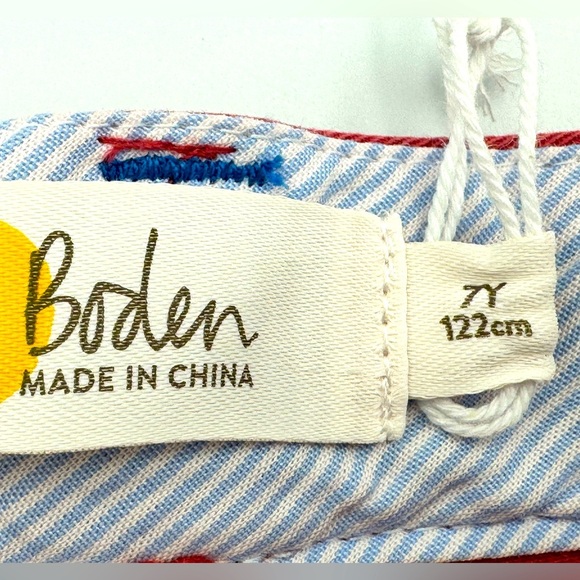 Mini Boden Sz 7 Chino Shorts Strawberry Red - Picture 3 of 4